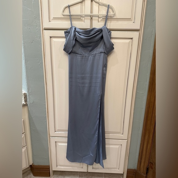 Azazie Dresses & Skirts - Azazie Saige Dusty Blue Dress
